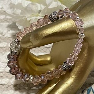 💎 Gorgeous Pink and Purple Bead Bracelet